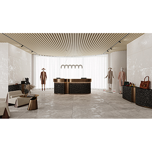 Illusion 30x60 Bianco Matt Carving R10 Roomset