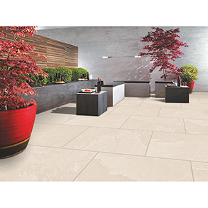 Rockland Paver 60x90x2 Ivory Matt R11 Roomset