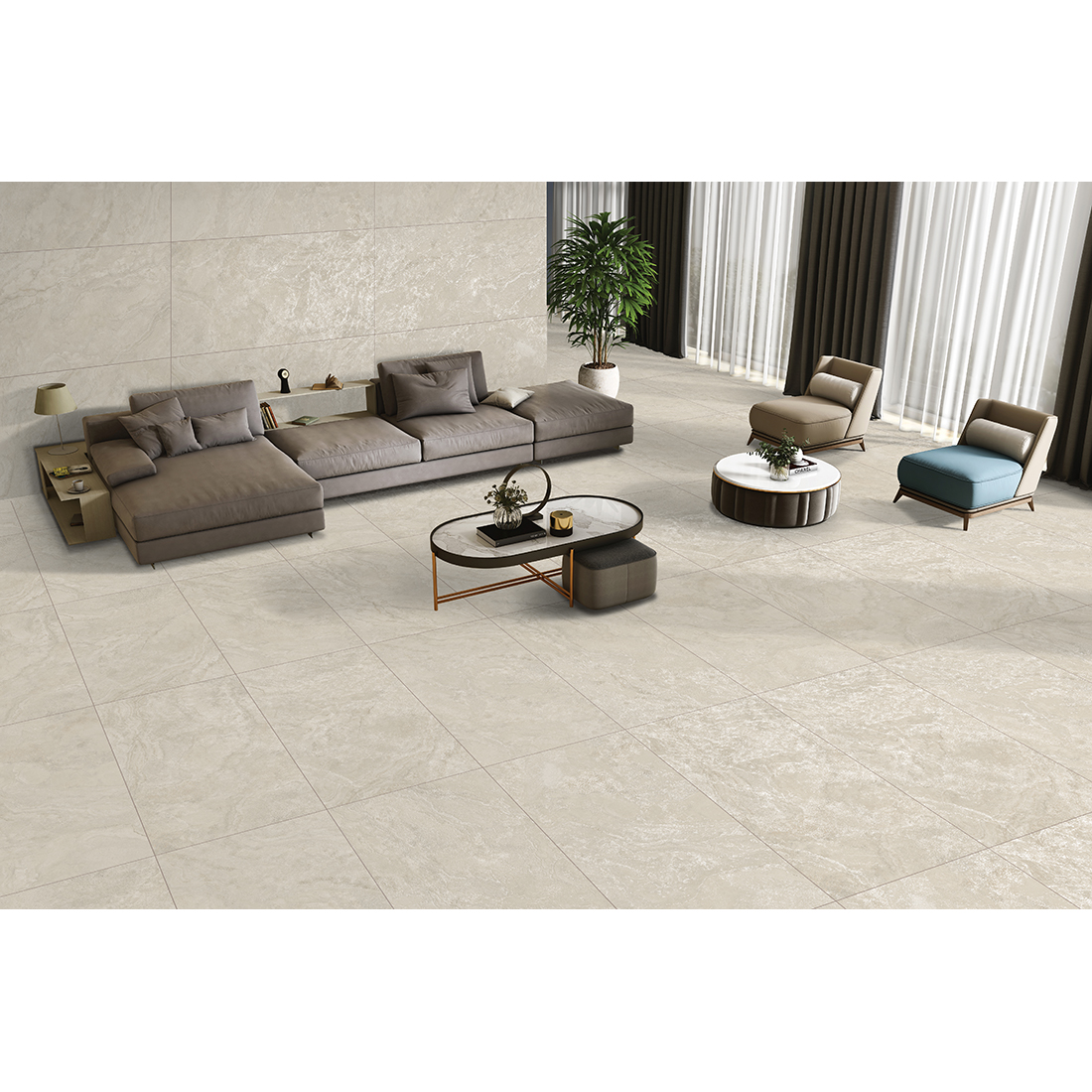 Alysaa 60x120 Crema Matt Carving 2