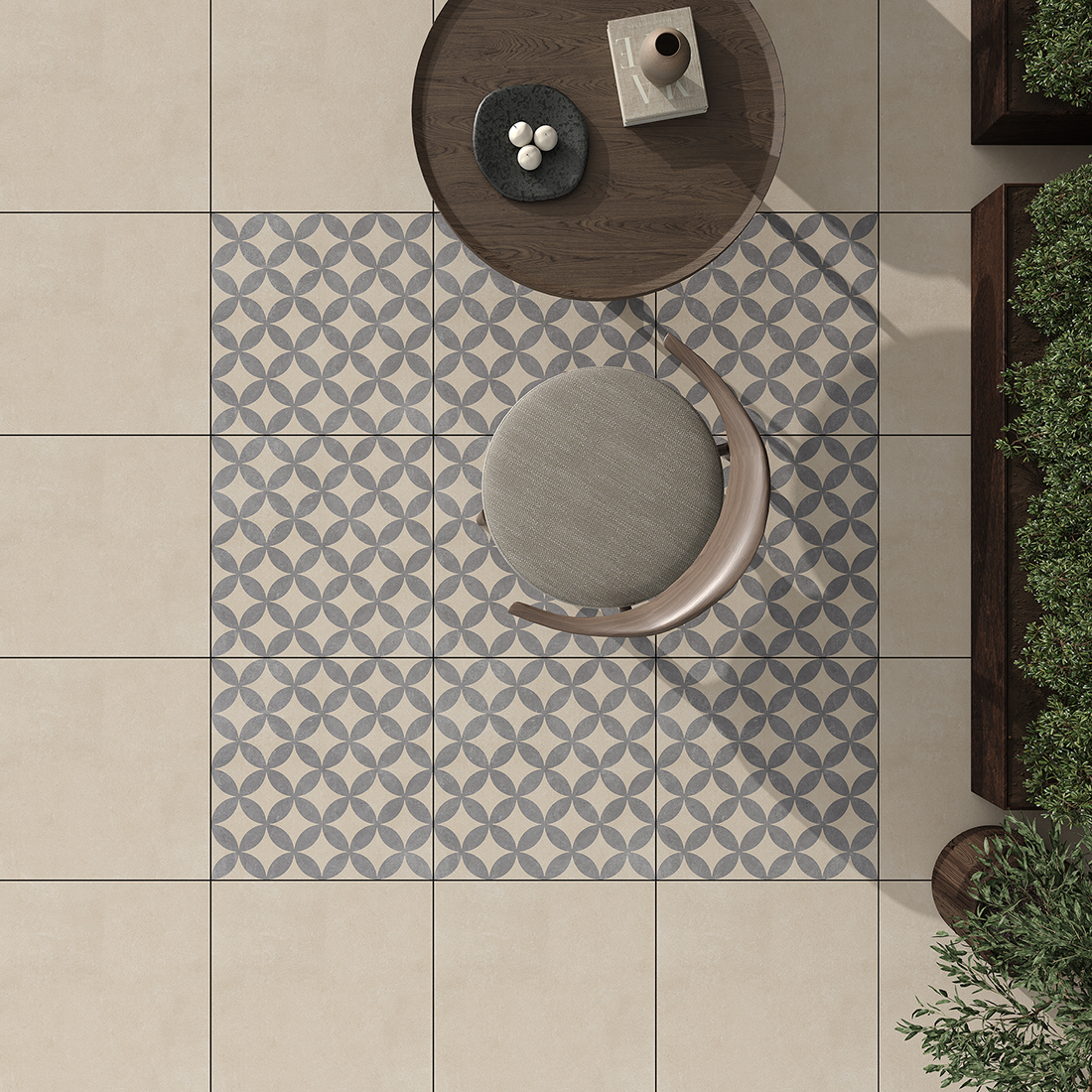 Ark 60x60x2 Ivory Matt R11 4