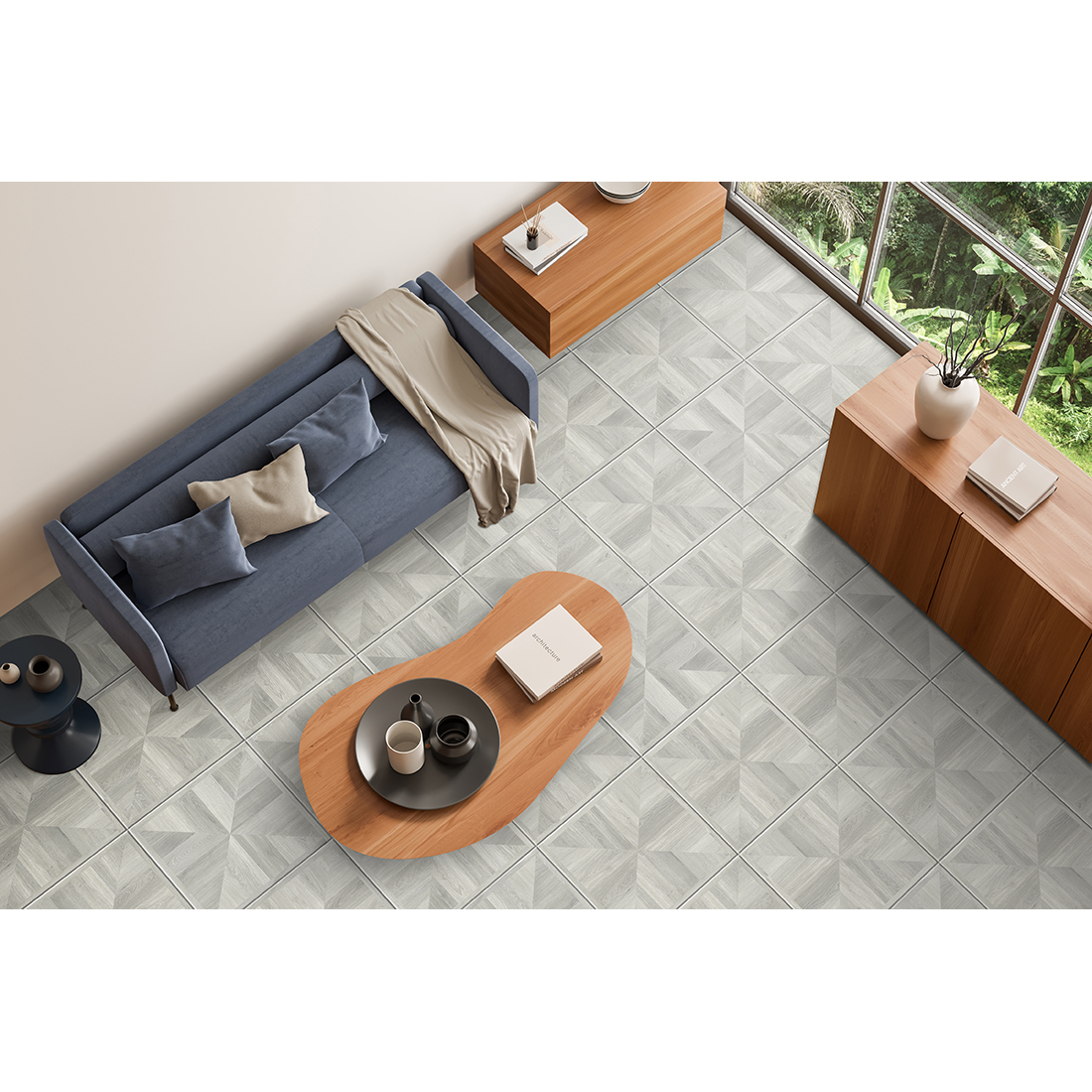 Bari 60x60 Grey Matt 2