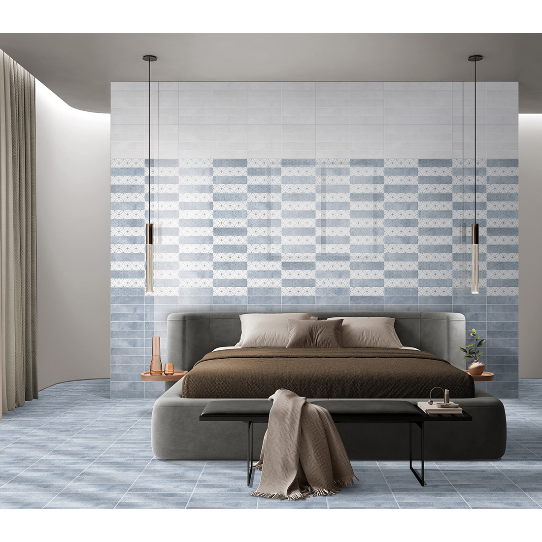 Bergen Mix Decor 30x60 Blue Gloss 2