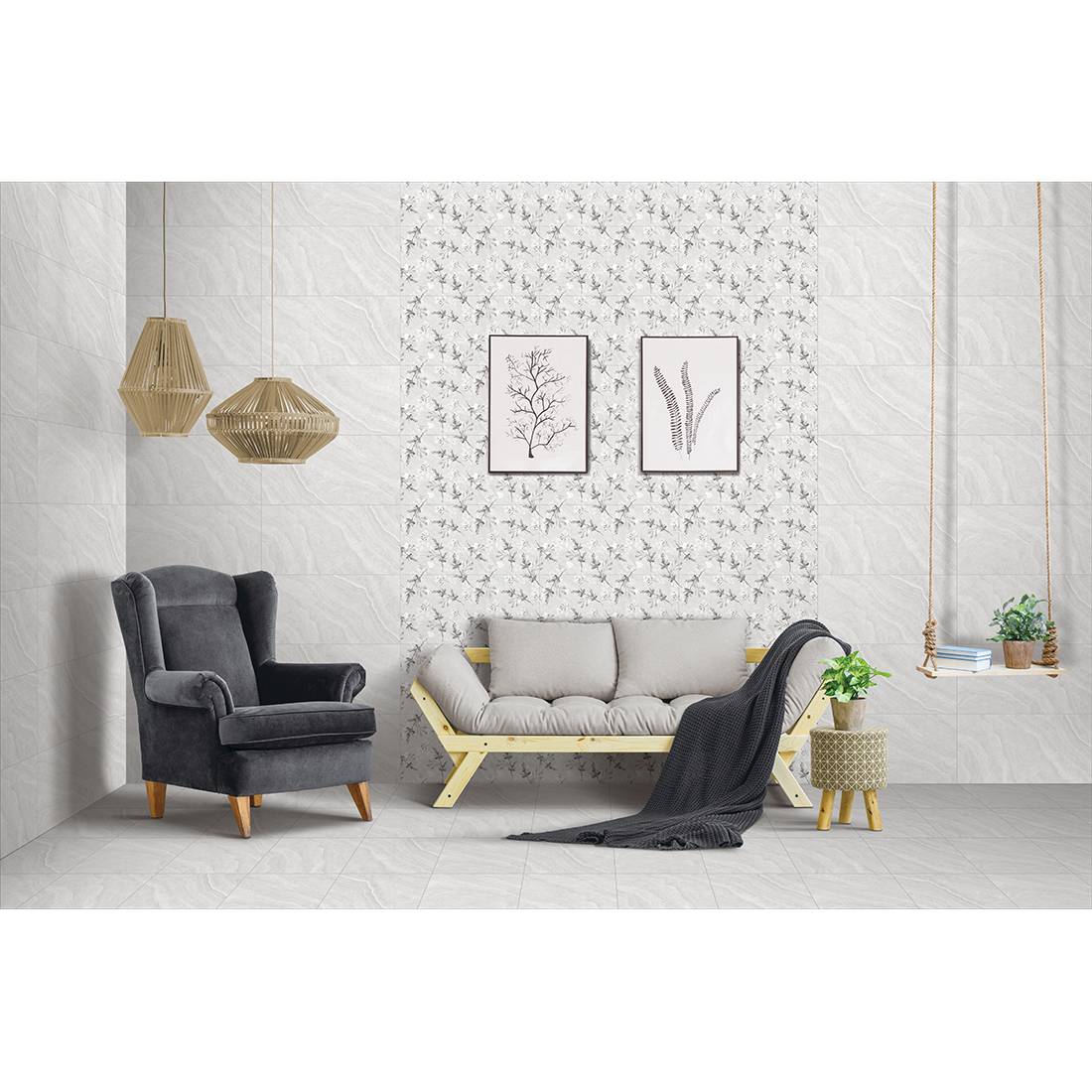 Cavendish Decor 30x60 Light Grey Matt Carving 2