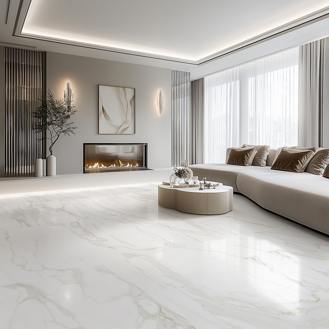 Quartz Strata 60x120 Multi Polished Carving 2